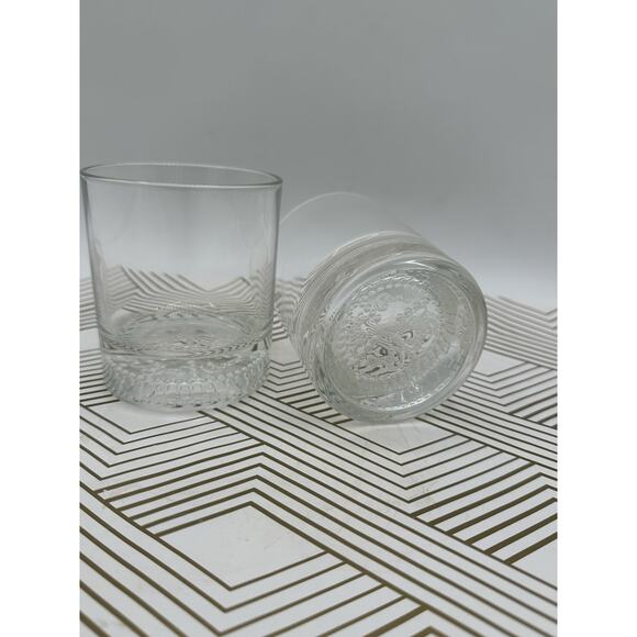 Vintage Pair of Crown Royal Clear Glass Highball Glasses Tumbler Bar Ware - Picture 1 of 5